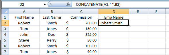 Excel-=CONCATENATE-5